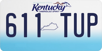 KY license plate 611TUP