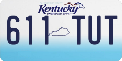 KY license plate 611TUT