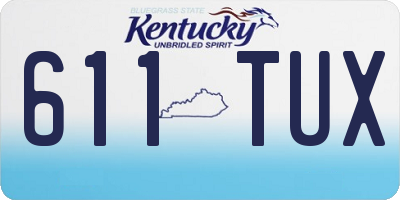 KY license plate 611TUX