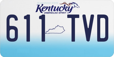 KY license plate 611TVD