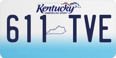 KY license plate 611TVE