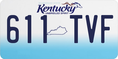 KY license plate 611TVF