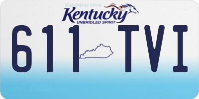 KY license plate 611TVI