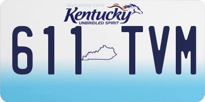 KY license plate 611TVM