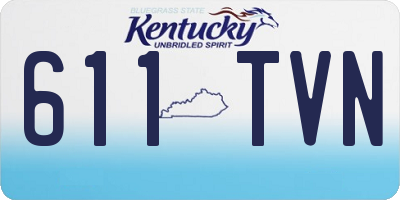 KY license plate 611TVN