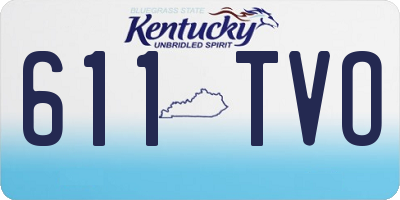 KY license plate 611TVO