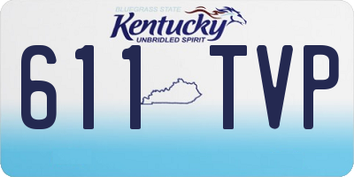 KY license plate 611TVP