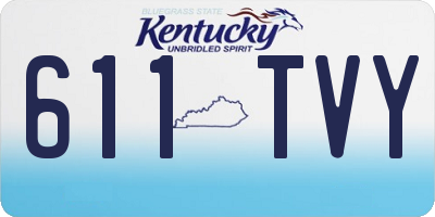KY license plate 611TVY