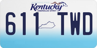 KY license plate 611TWD