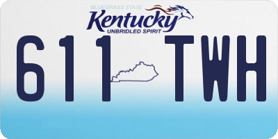 KY license plate 611TWH