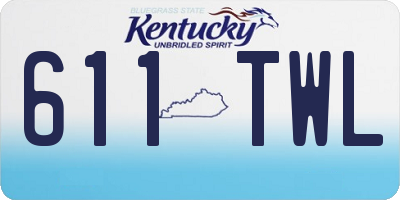 KY license plate 611TWL