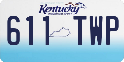 KY license plate 611TWP