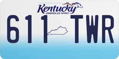 KY license plate 611TWR