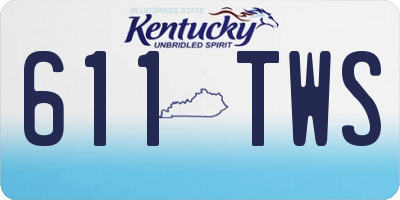 KY license plate 611TWS