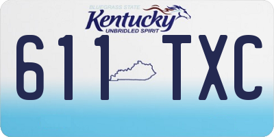 KY license plate 611TXC