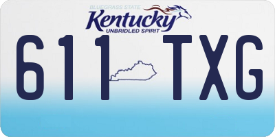 KY license plate 611TXG