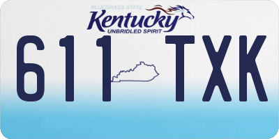 KY license plate 611TXK