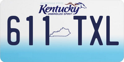 KY license plate 611TXL