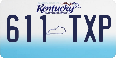 KY license plate 611TXP