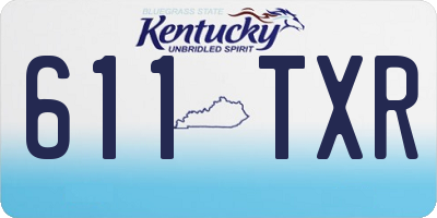 KY license plate 611TXR