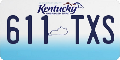 KY license plate 611TXS