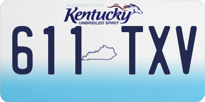 KY license plate 611TXV