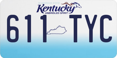 KY license plate 611TYC