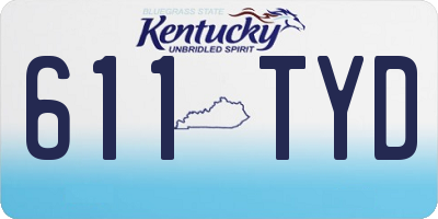 KY license plate 611TYD