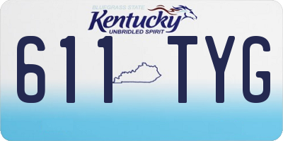 KY license plate 611TYG