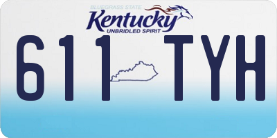 KY license plate 611TYH