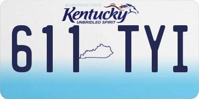 KY license plate 611TYI