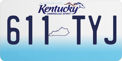 KY license plate 611TYJ