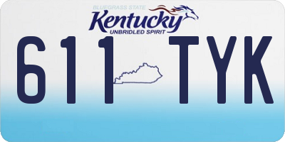 KY license plate 611TYK
