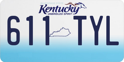 KY license plate 611TYL