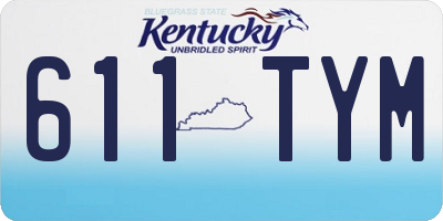 KY license plate 611TYM