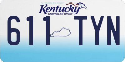 KY license plate 611TYN