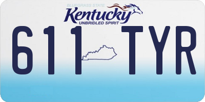 KY license plate 611TYR