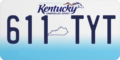 KY license plate 611TYT