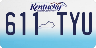 KY license plate 611TYU