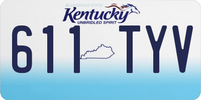 KY license plate 611TYV