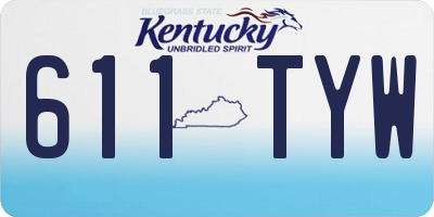 KY license plate 611TYW