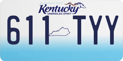 KY license plate 611TYY