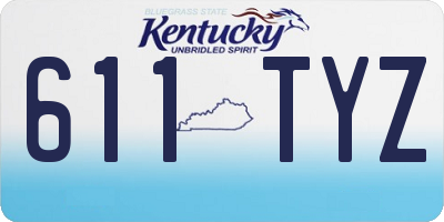 KY license plate 611TYZ