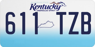 KY license plate 611TZB