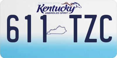 KY license plate 611TZC
