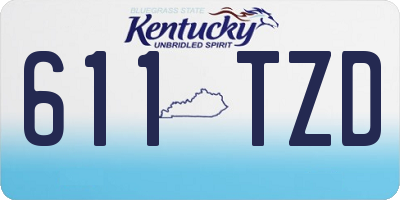 KY license plate 611TZD