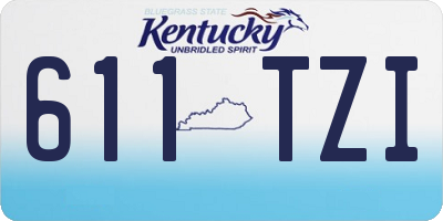 KY license plate 611TZI