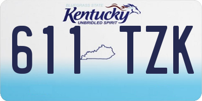 KY license plate 611TZK