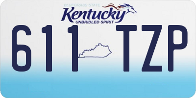 KY license plate 611TZP