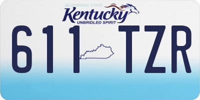 KY license plate 611TZR